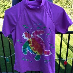 Lands’ End girls swim rash guard